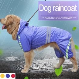 Water Resistant Clothes Floral Patterns Trench Coat for Rainy Day Dog Raincoat Pet Waterproof Detachable Rain Puppy Jacket