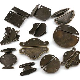 1x Antique Bronze Hasp Latch Hook Jewellery Wooden Box Case Cabinet Buckle Lock with screws