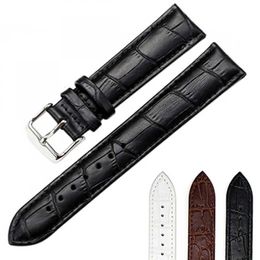 Watch Bands Unisex Faux Leather Watch Strap Buckle Band Black Brown White Women Men WatchbandsL2404