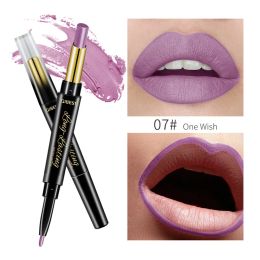 Lip Pencils 15 Color Lips Makeup Liner Y Red Matte Lipstick Pencil Long Lasting Waterproof Stick Doubleend Black Lipliner4957187 Drop Otmqm