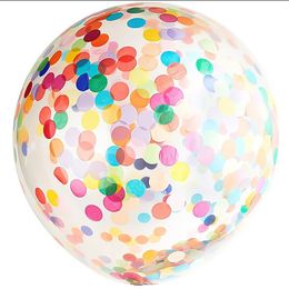 36 Inch Shiny Confetti Balloons Transparent Paper Foil Confetti Globos Gold Glitter Wedding Birthday Party Supplies S00111