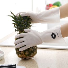 Factory Direct Sales Translucent Dishwashing White Gloves White Women's Waterproof Kitchen Washing Bowl Plastic Housework