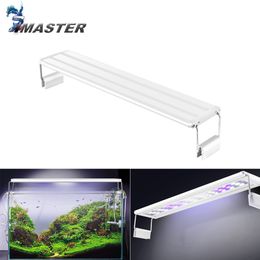 Aquarium LED Lighting 32-64cm High Quality Fish Tank Lamp With Extendable Brackets White And Blue LEDs Fits for Aquarium