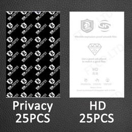 50 Pcs HD Clear Matte Privacy Anti-blue Hydrogel Film for Cutter LCD Screen Protector Front HD Anti-spy Film Cutting Machine