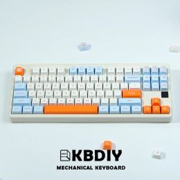 Accessories KBDiy GMK Salmon Keycap SA Profile PBT Double Shot ISO Keycaps For Mechanical Keyboard DIY KIT 7U Spacebar Retro 160 Keys/Set