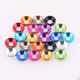 10pcs M2 M2.5 M3 M4 M5 M6 M8 Aluminum Colourful Anodized Countersunk Head Washer Gasket A1