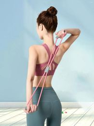 Resistance Bands 1pcs 8-line Tension Rope For Women's Device Elastic Household Fitness Yoga Ring Shoulder Opening Back