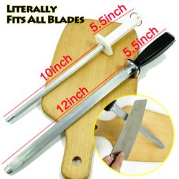 12 inch Diamond Knife Sharpener Manual Sharpening Rod Stick Kitchen Butcher Knives Hand Honing Bar Rolling Grinding Stone Tools