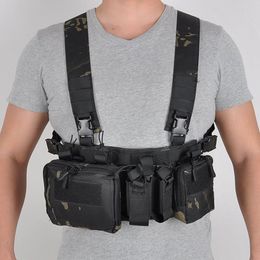 Outdoor Tactical Chest Rig Multi-pocket Airsoft Hunting MOLLE Vest Military Paintball Combat Carrier Vest with Magazine Pouch