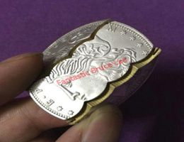 Folding Coin Morgan Dollar Copper Magic Tricks CoinMoney011586407