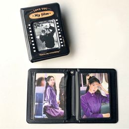 Retro Black 3 Inch Kpop Binder Photocard Holder Star Chasing Album Album Idol Photo Organiser Stationery Collect Book