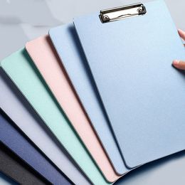 A4/A5 Morandi Thick Plastic Clipboard Frosted Clip Board Profile Clip Hardboard A4 Plastic PP Writing Folder Board Backing
