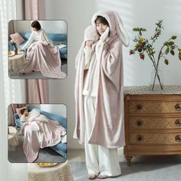 Blankets Cartoon Office Nap Blanket Lambswool Double Layer Shawl Single Small Air Conditioning Cape Female