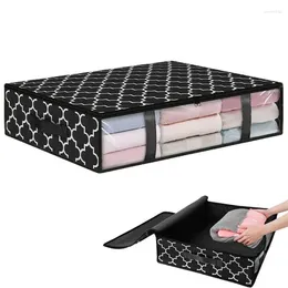 Storage Bags Under Bed Containers Large Capacity Breathable Bins Thick Clothes Boxes Zippered Organizer