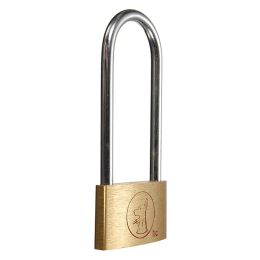 2021 new New Brass Padlock Long Shackle Travel Luggage/Suitcase/Gate Lock Security 3 Keys Wolf Dog Brand Copper Padlock