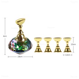 Magnetic Nail Tips Stand Holders Acrylic Crystal Base Training Practice Stand Display for UV Gel Polish Nail Art Tools
