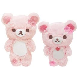 Plush Dolls Cute Pink Cherry Blossom Collection Rilakkuma Korilakkuma Bear and Cherry Blossom Plush Fill Baby Childrens Toy Doll Gifts for Children and Girls J24041