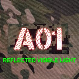 Reflective Material Custom Laser Cutting Patch Name Tapes White Letters Twoline Morale Tactics Military Airsoft