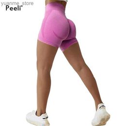 Yoga Outfits Contour Seamless Shorts for Women Yoga Shorts Push Up Booty Workout Gym Shorts Fitness High Waist Sports Short Women Clothing Y240410