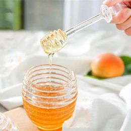 Storage Bottles Glass Honey Jar And Dipper Set Pickle Bottle 9oz Heat-Resistant Jam Container With Lid Beehive Pot Kitchen Accessories