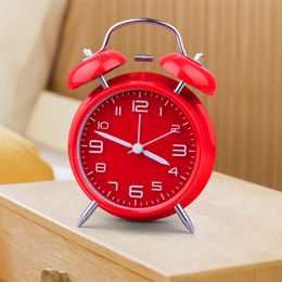 2023 New Alarm Clock Silent Scan Modern Classic Metal Desk Clock Table Watch Quartz Luminova Wake Up Light Despertador Reloj