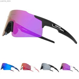 Outdoor Eyewear Kapvoe Sunglasses Cycling Glasses Road Cycling Goggles Outdoor UV400 Sports Protection Road Mountain Bicycle Drive 4lens Y240410Y240418F4O8