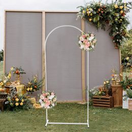 Metal Garden Flower Plant Balloon Arch Backdrop Stand Birthday Balloon Arch Rack Background Metal Arch for Decoration 240329
