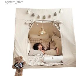 Toy Tents Nordic INS Childrens Toy House Mens and Girls Indoor Castle Family Game House Cotton Canvas Tent L410