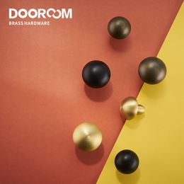 Dooroom Brass Furniture Handles Mushroom Cute Wardrobe Dresser Cupboard Cabinet Drawer Pulls Knobs For Children's Room