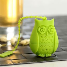 1Pc Silicone Tea Infuser Cute Owl Tea Strainer Loose Leaf Tea Brewing Bag Animal Infusor Filter Diffuser Herbal Tea Accessories