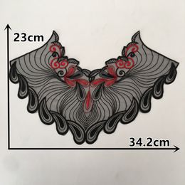New arrive Organza Lace Collar Embroidery Applique Lace Trimming For Sewing DIY Lace Fabric Dresses Accessories A pair for sale
