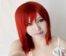 100 Brand New High Quality Fashion Picture full lace wigsgtCute Short Kingdom Heart Kairi Red Wigs Cosplay Party Costume Wi6339397