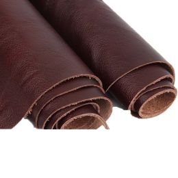 Thin Cowhide Leather Seat Top Layer, DIY Fabric, Sewing Accessories, Red Wine, DIY Craft, Wine, 0.9mm