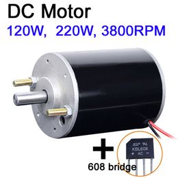 120W 3800RPM 220V DC Motor, High Speed Single Shaft / Souble Shaft, Bracket Optional, Home Use DIY