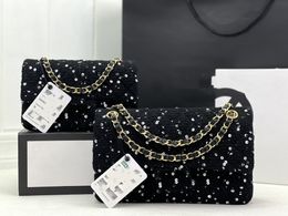 10A Top Tier Mirror Quality Flap Bags Small 25CM Blue Denim Quilted Flap Purse Luxury Designer Womens Crossbody Shoulder Gold Strap Box Chian Bag Medium Handbag 2024
