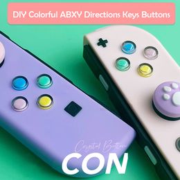 ABXY Crystal Colourful DIY Directions Keys Buttons Set for Nintendo Switch NS OLED Controller L R Joycons Replacement Buttons