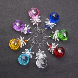 8PCS Crystal Suncatcher Ball Hanging Fengshui Pendant Angel Handmade Ornament Wedding Home Garden Decoration