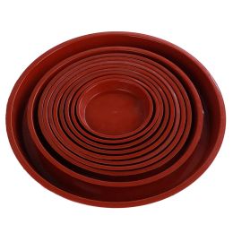 1pcs Red Plastic Garden Flower Plant Pot Saucer Round Base Planter Waterproof Tray