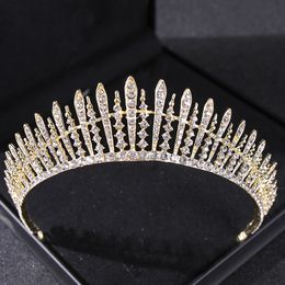 Baroque Crystal Rhinestone Crown Tiara Headband Diadem For Women Girl Bridal Wedding Hair Accessories Jewellery Tiaras And Crowns