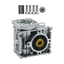 HLTNC 5:1 to 80:1 Worm Gear Reducer NMRV030 High Torque Gearbox Input 8mm 11mm Output 14mm With 60mm Flange for Nema23 Motor