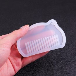 1PC Liquid Silicone Mould 3D Transparent Comb Resin Moulds for DIY UV Epoxy Resin Coaster Pendant Necklace Set Jewellery Making Tool