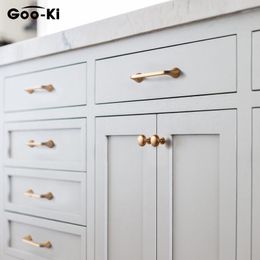 Goo-Ki Gold Pull Black Cabinet Knobs Kitchen Door Handles Drawer Cupboard Door Handle Cabinet Handles for Furniture Hardware