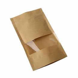 Brown Kraft Paper Gift Cookies Bags Wedding Candy Packaging Recyclable Food Bread Convenient Party Bags For Boutique 10Pcs/Lot