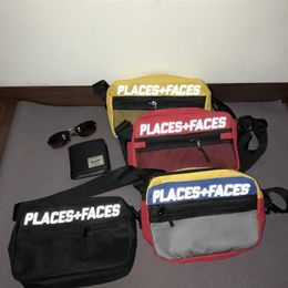 2019 Brand New Places Faces 3M Reflective Skateboards Bag P F Message Bags Casual Men And Women Hip-hop Shoulder belt Bag Mini Mob2697