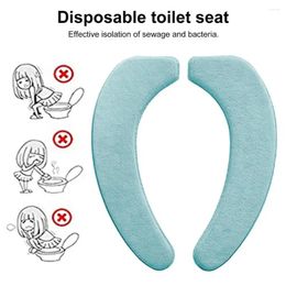 Toilet Seat Covers Cushion Warm Cosy For Winter Thick Washable Self-adhesive Flannel Cushions Size