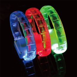 Hot sale cheap price soft rubber glowing bracelet LED lights flash bracelet for stage concerts