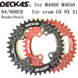 DECKAS 94+96 BCD Bicycle Chainwheel 32T 34T 36T 38T MTB Bike Chainringmountain Crown Round Oval For M4000 M4050 GX NX X1 Crank