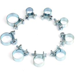 60/135Pcs Hose Clamp Double Ears Clamp 8-18mm Worm Drive Fuel Water Hose Pipe Clamps Clips Hose Fuel Clamps Assorted Kit