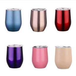 Mugs Outdoor Stainless Steel Double Wall Vacuum Insulated Sublimation Tumbler Swig 12oz Eggshell Mugs Wine Cup Coffee Mug 240410