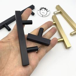LCH Nordic Style Square Cabinet Handle Rectangular Cupboard Handle Black Gold Drawer Pull Knobs Aluminium Alloy Handle